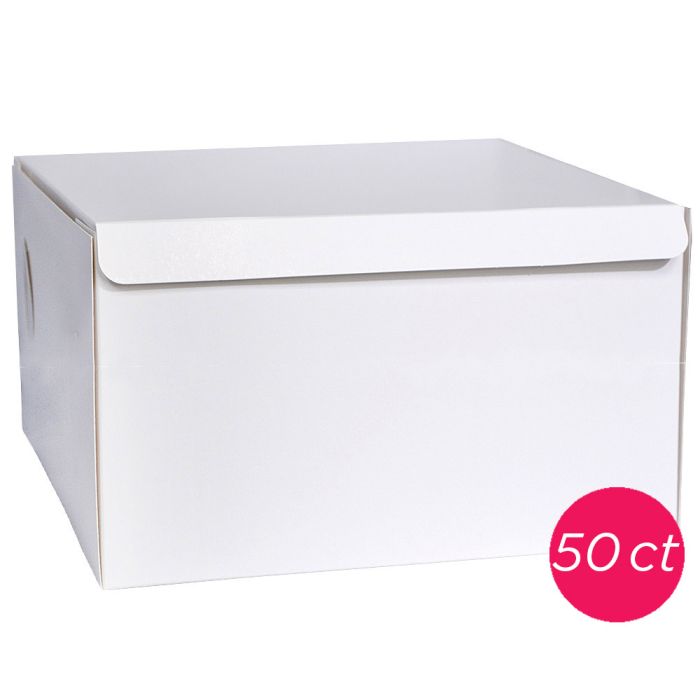 Way To Celebrate White Cardboard Adjustable Cake Box, 12