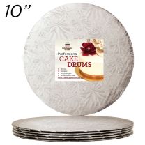 10" Silver Round Thin Drum 1/4", 12 count