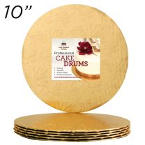 10" Gold Round Thin Drum 1/4", 12 count