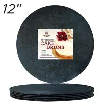 12" Black Round Thin Drum 1/4", 12 count