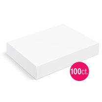 19x14x4 1/2 White Cake Box, 100 ct