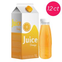 11 oz. (330 ml) Empty Plastic Juice Bottles Bulk with Caps, 12 ct. 