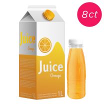 8 oz. Empty Plastic Juice Bottles Bulk with Caps, 8 ct. 