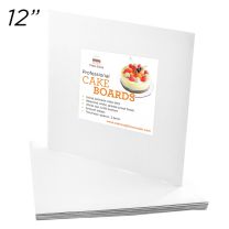 12" Square Coated Cakeboard, 6 ct