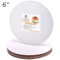 6" Round Coated Cakeboard, 6 ct