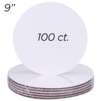 9" Round Coated Cakeboard, 100 ct