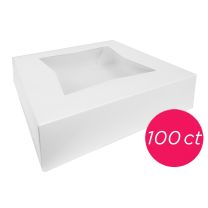10x10x5 Window White Cake Box, 100 ct