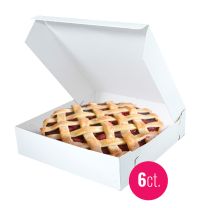 10x10x2 1/2 White Pie Box 6 ct