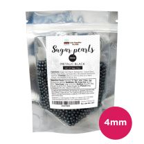 Sugar Pearls - Pearlized 4mm, 4 oz - Metalic Black
