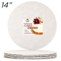 14" White Round Thin Drum 1/4", 12 count