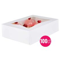 10x10x5 Window White Cake Box, 100 ct