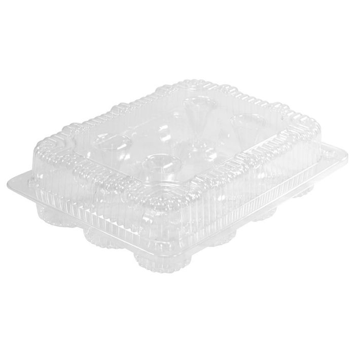 1/2 Dozen Cupcake Container (6 cavities), 100 ct