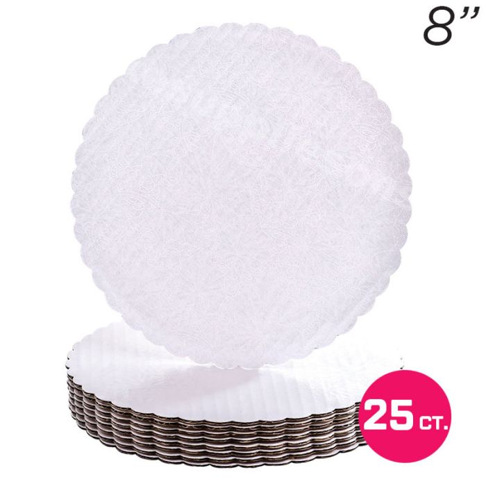 8 1/4 White Foam Cake Circles - 500/ct