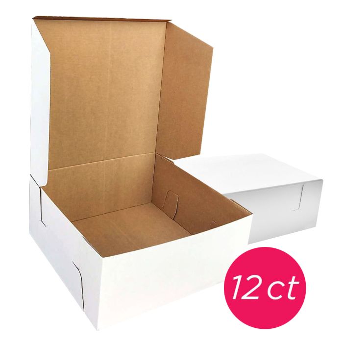 BIG BOX- 25 Piece White Bakery Boxes with Window, Kraft Paper Treat Boxes  for Small Cake, Cookies, Pastry, Cupcakes, Pie, Donuts : Amazon.in: Home &  Kitchen