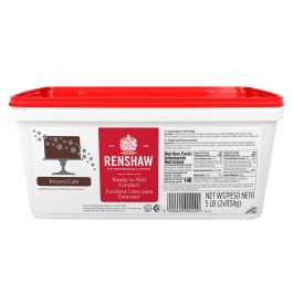 Renshaw Ready To Roll Fondant Icing Brown 5 Lb